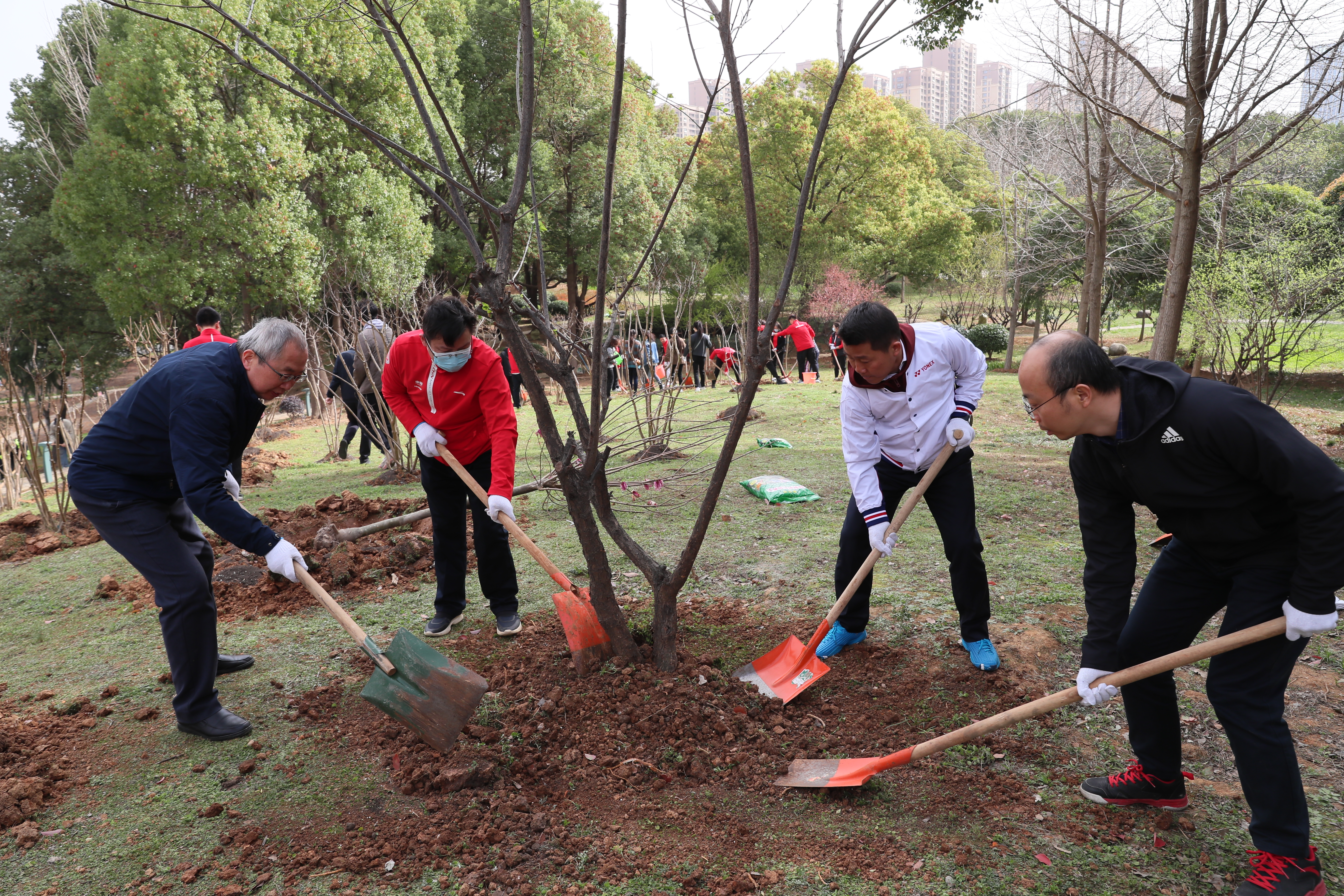 公司開展春季義務植樹活動 爭創(chuàng)全省體育場館首個4A級旅游景區(qū)