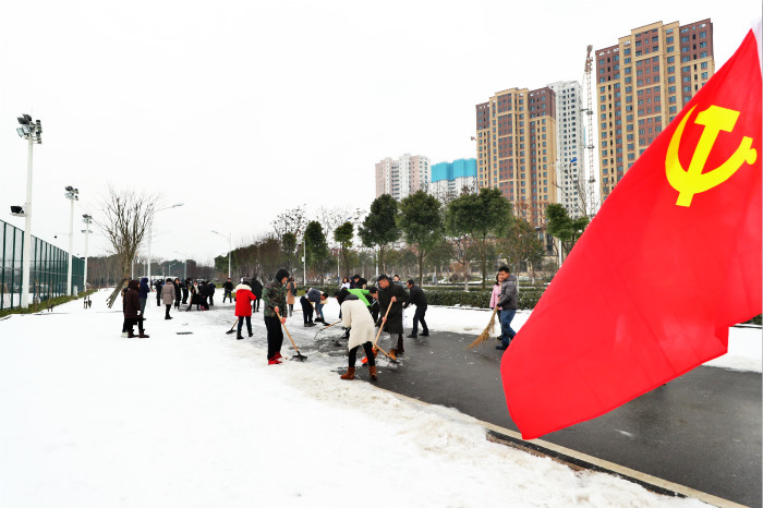 一場雪，體育中心美得不要不要的</br>但最美的風景還是他們(圖7)